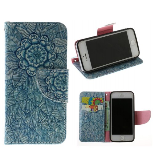 iPhone 5 5s SE case wallet leather case printed