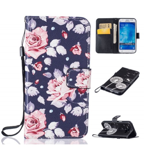 Samsung Galaxy J5 case wallet leather case printed