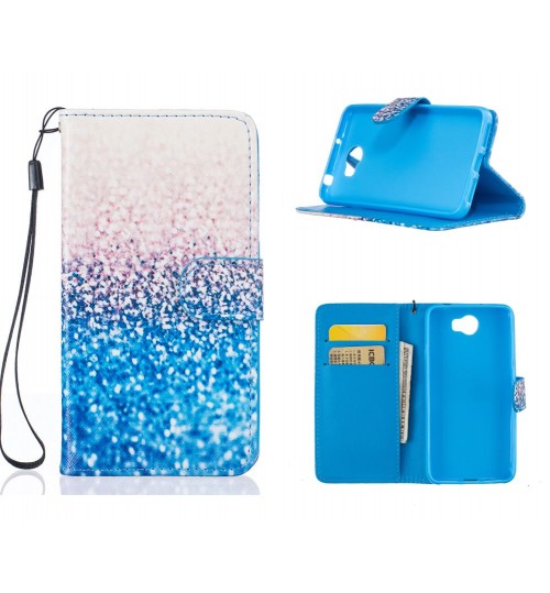 Huawei Y6 Elite case Huawei Y5 II case wallet leather case printed