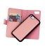 Iphone 7 double wallet  Leather Zip case detachable