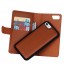Iphone 7 double wallet  Leather Zip case detachable