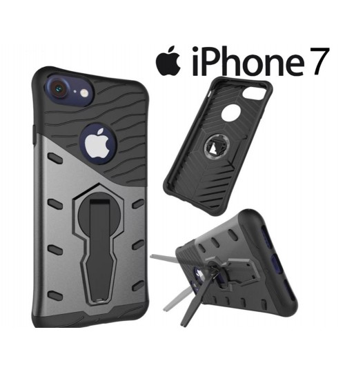 iPhone 7 Case Dual Layer Defender Slim Hybrid Kickstand Case