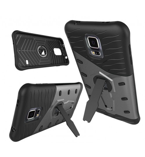Galaxy S5 Case Heavy Duty Hybrid Kickstand Case