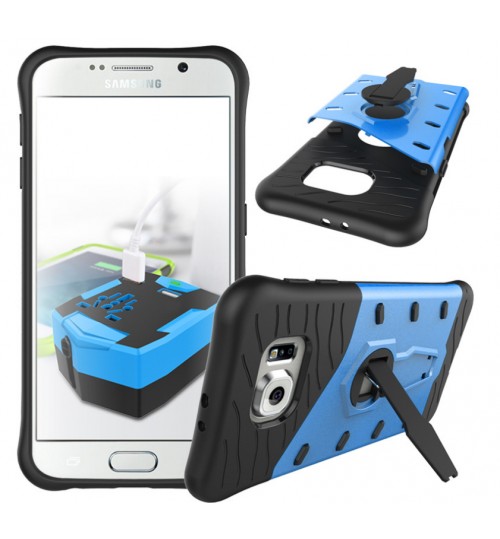 Galaxy S6 Case Heavy Duty Hybrid Kickstand+Combo