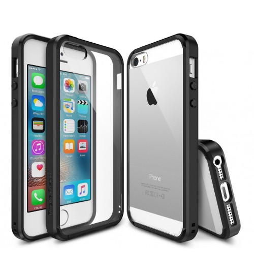 iPhone 5 5s SE case bumper with clear back case