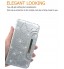 iphone 5 5s SE bling leather wallet case detachable