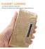 Galaxy s6 bling leather wallet case detachable