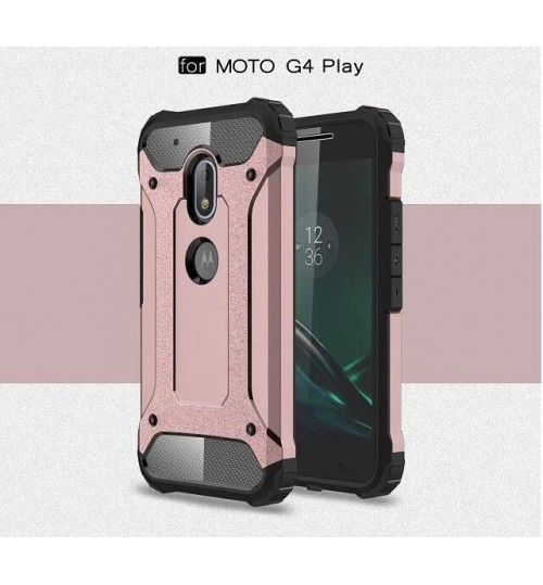 MOTO G4 Play Case Armor Rugged Heavy Duty Holster Case