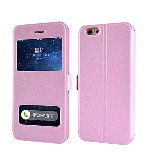 iPhone 6 case luxury view window case+sp