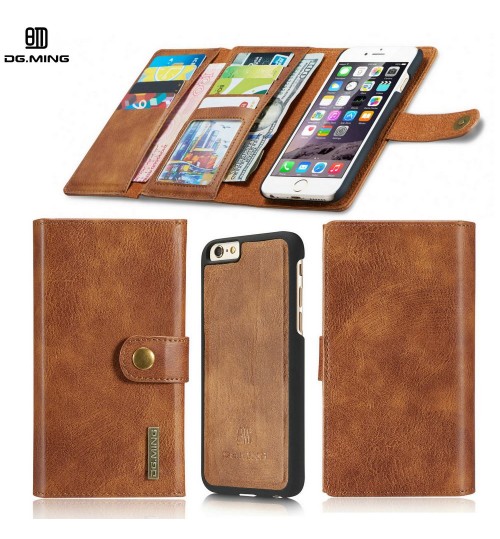 iPhone 7 case double wallet 12 cards leather detachable case