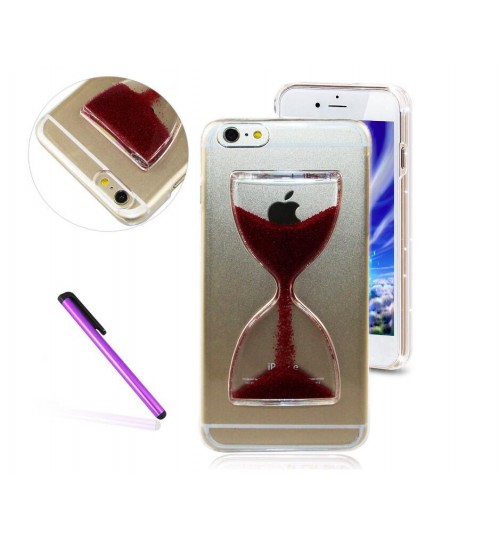 iPhone 6 6s Clock Hourglass Timer Transparent Hard 3d clear hard Case