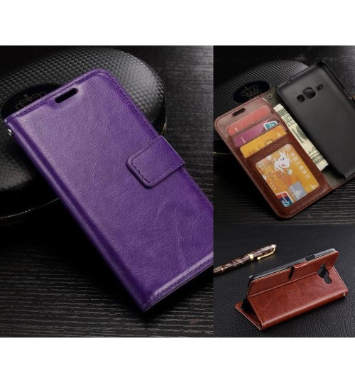 Galaxy J5 2016 vintage fine leather wallet case+Combo