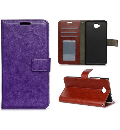 Nokia Lumia 650 vintage fine leather wallet case+Combo