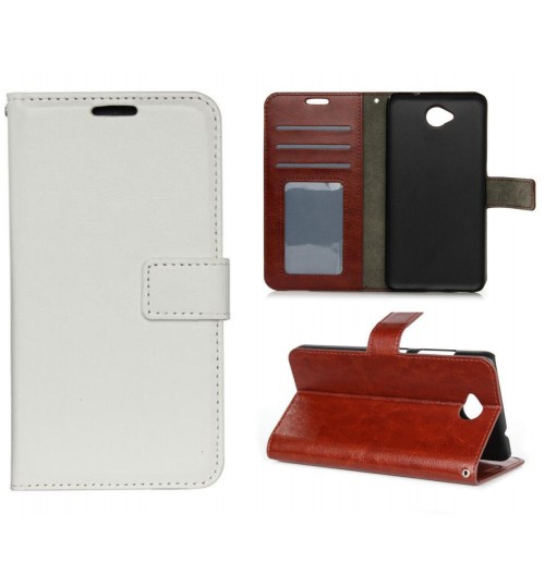 Nokia Lumia 650 vintage fine leather wallet case+Combo