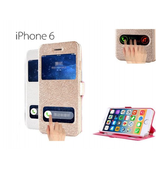 iPhone 6 case luxury view window case+sp