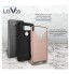 LG V20 impact proof hybrid case card clip Brushed Metal Texture