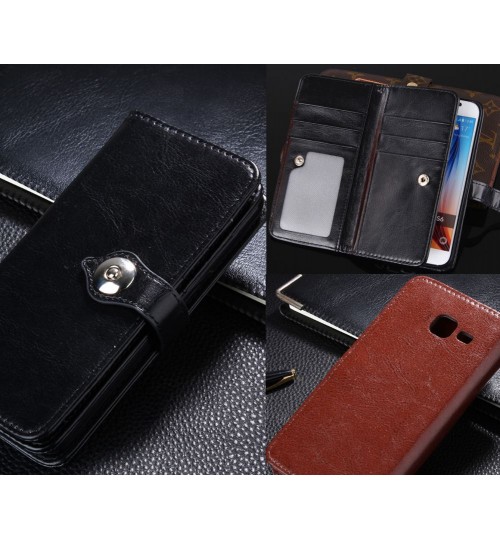 Galaxy J7 Prime double wallet leather case