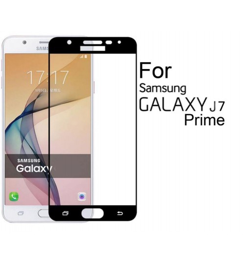 Galaxy J7 Prime fully covered Curved Tempered Glass sreen protector