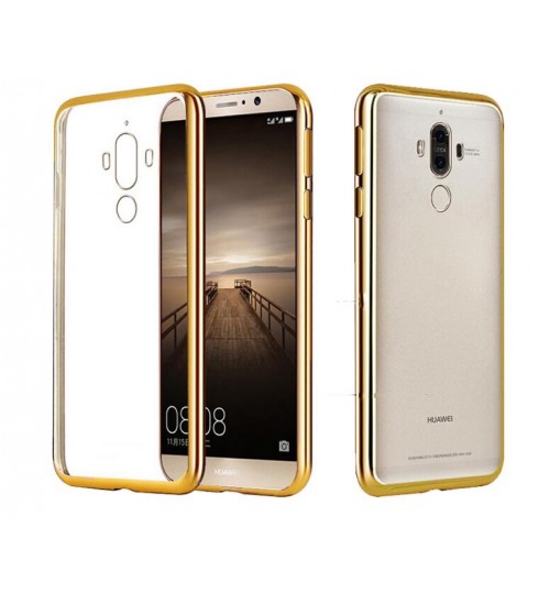 Huawei MATE 9 case Plating Bumper with clear gel back cover case