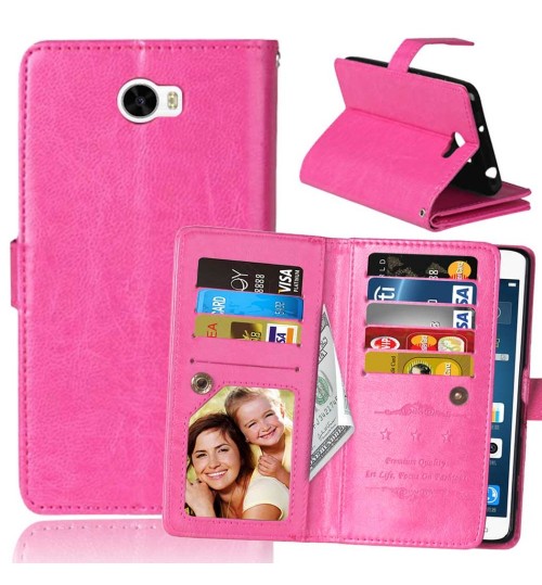 HUAWEI Y5 II CASE Y6 ELITE double wallet leather case