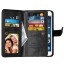 Moto G4 Plus Double Wallet Leather Case - Black