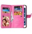 Moto G4 Plus Double Wallet Leather Case - Hot Pink