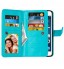 Huawei P9 Double Wallet Leather Case - Blue