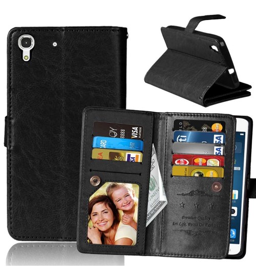 HUAWEI Y6 double wallet leather case