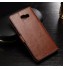 Galaxy J5 Prime Vintage Fine Leather Wallet Case - Brown