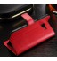 Galaxy J5 Prime Vintage Fine Leather Wallet Case - Red