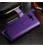 Galaxy J5 Prime Vintage Fine Leather Wallet Case - Purple