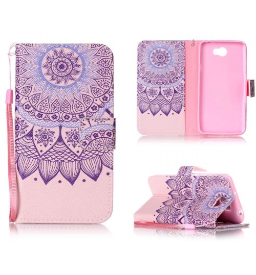 Huawei Y6 Elite case Huawei Y5 II case wallet leather case printed