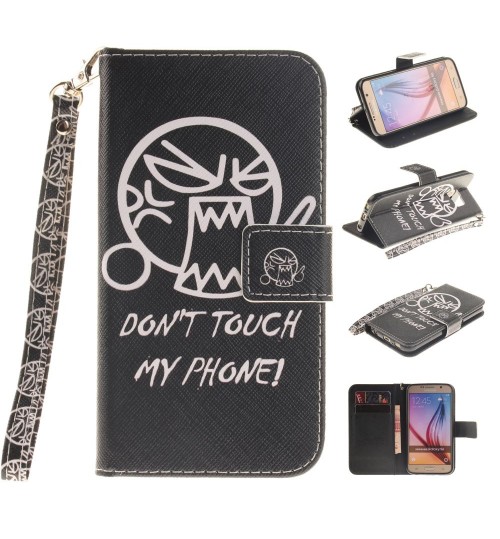 Galaxy S6 case wallet leather case printed