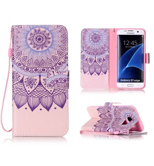 Galaxy S7 EDGE case wallet leather case printed