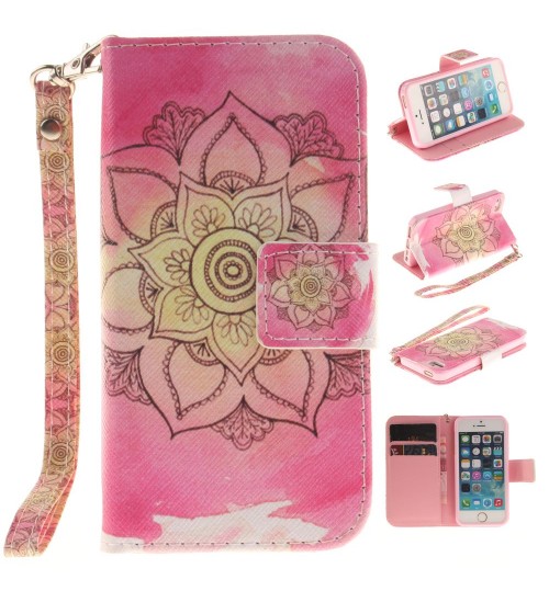 iPhone 5 5s SE case wallet leather case printed