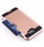 Galaxy J7 prime impact proof hybrid case card clip Brushed Metal Texture