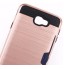 Galaxy J7 prime impact proof hybrid case card clip Brushed Metal Texture