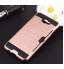Galaxy J5 prime impact proof hybrid case card clip Brushed Metal Texture