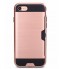 iphone 5 5s se impact proof hybrid case card clip Brushed Metal Texture