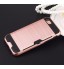 iphone 5 5s se impact proof hybrid case card clip Brushed Metal Texture