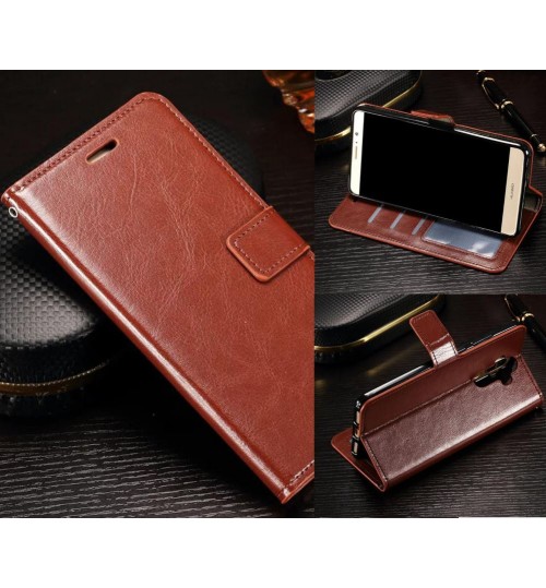 Huawei mate 9 vintage fine leather wallet case