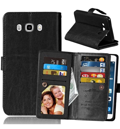 Galaxy J7 2016 double wallet leather case detachable