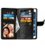 Sony Xperia Xa Double Wallet Leather Case Detachable - Black