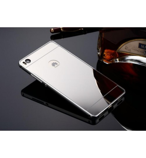 HUAWEI P8 lite case Slim Metal bumper with mirror back cover case