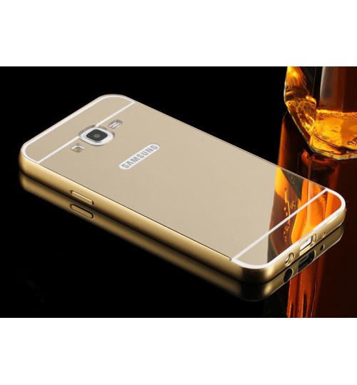 Galaxy J5 Slim Metal bumper with mirror back cover case