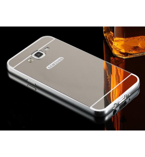 Galaxy J5 Slim Metal bumper with mirror back cover case