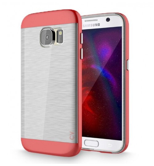 Galaxy S7 hybird bumper with clear back case