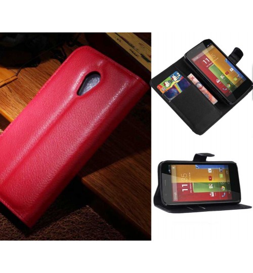 Moto G2 Wallet leather cover+pen