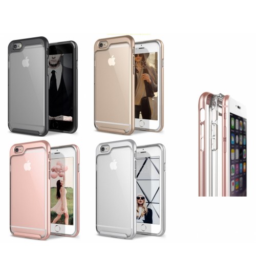 iPhone 7 case plating bumper with clear gel back cover case