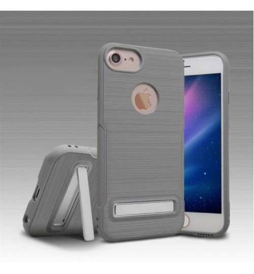 iphone 6 6s Slim Armor Carbon Fiber Brushed TPU Soft Kickstand cover case